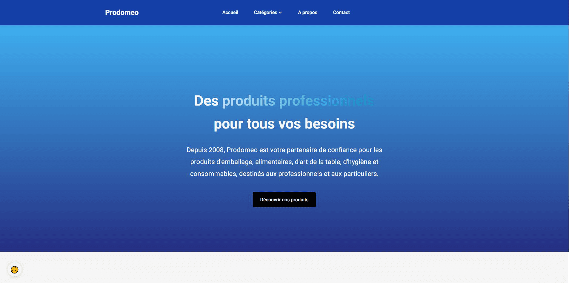 Aperçu du site Site vitrine de l'entreprise Prodomeo